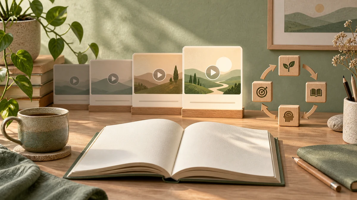 Réutiliser ses tutoriels YouTube : actualiser le cours avant la miniature : illustration conceptuelle originale